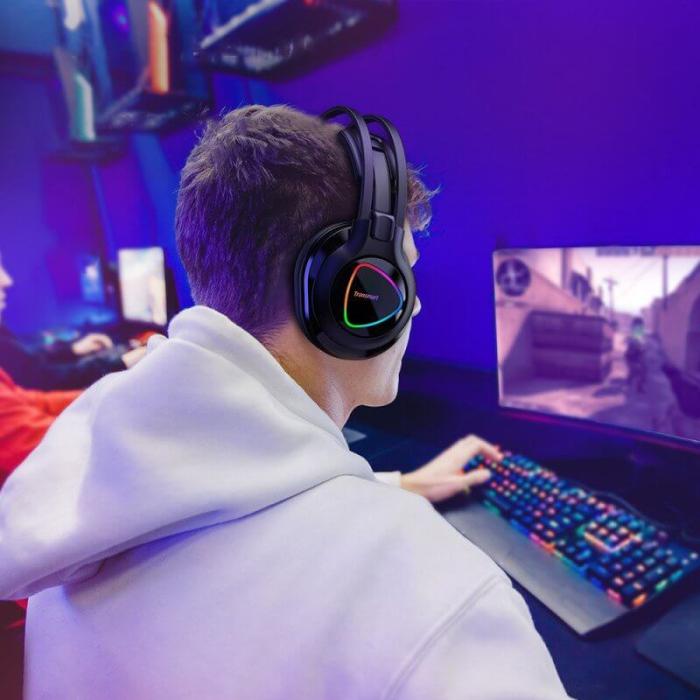 Tronsmart - Tronsmart Glary Alpha Gaming RGB Headset Gamers Svart