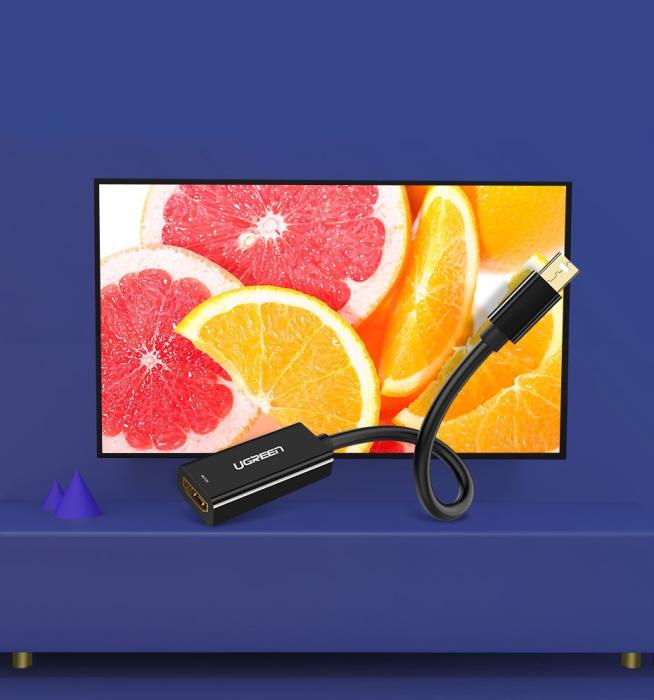 Ugreen - Ugreen 4K HDMI female Mini DisplayPort Thunderbolt 2.0 Kabel Vit