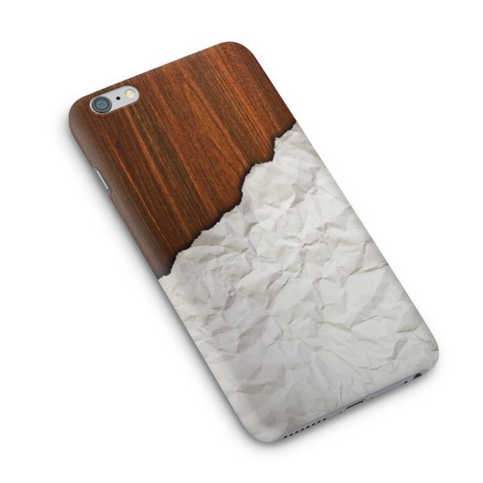 UTGATT5 - Skal till Apple iPhone 6(S) Plus - Wooden Crumbled Paper B