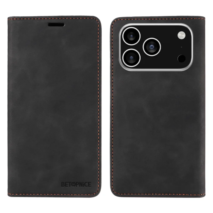 BETOPNICE - Betopnice iPhone 17 Pro Max Plånboksfodral Magnetic RFID Blocking - Svart