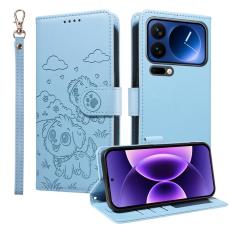 A-One Brand - Xiaomi 17 Pro Max Plånboksfodral RFID Dog Pattern Med Handledsrem - Blå