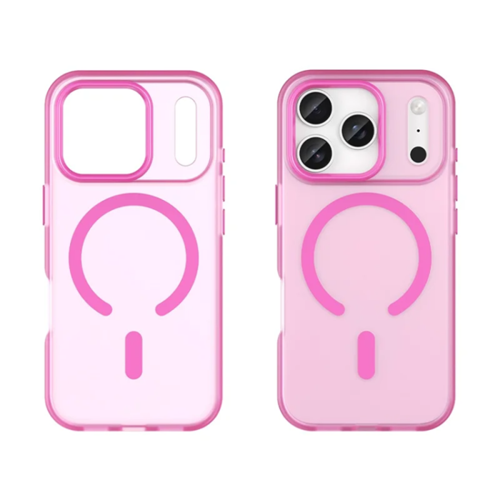 A-One Brand - iPhone 17 Pro Mobilskal MagSafe Matte Translucent - Rosa
