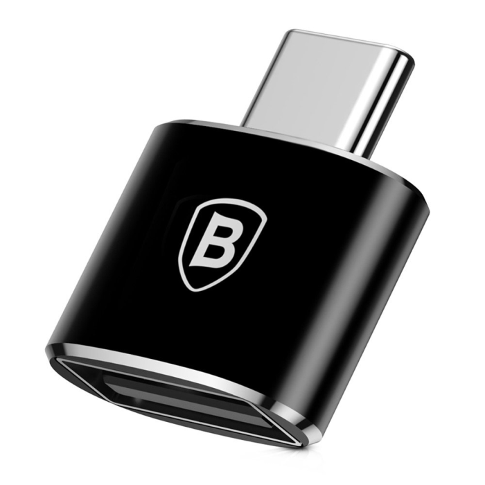 BASEUS - Baseus USB to USB Type-C Adapter - Svart