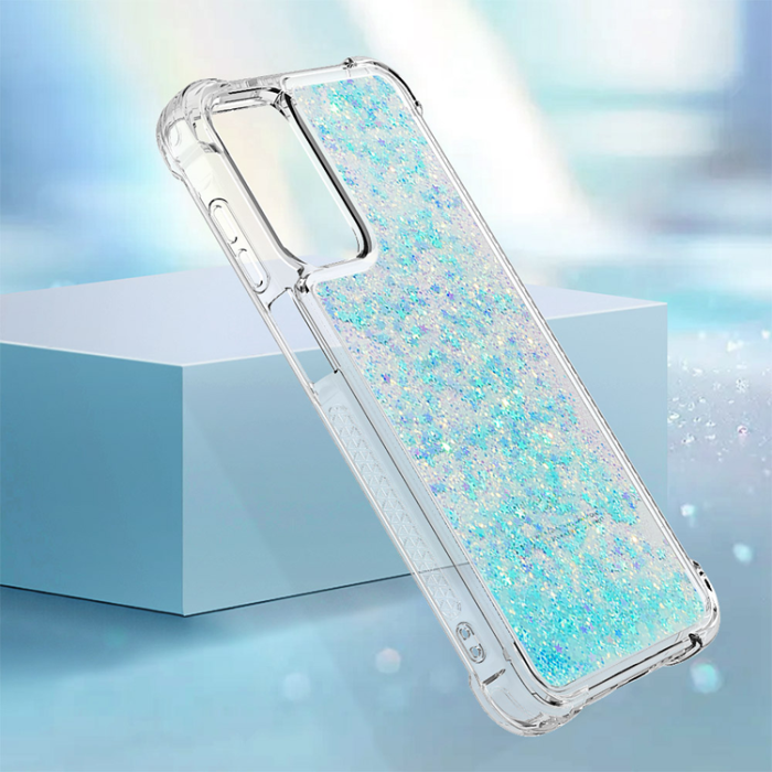 A-One Brand - Galaxy A17/A26 Mobilskal Glitter Quicksand TPU - Blå