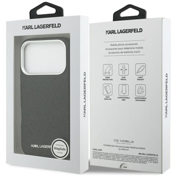 KARL LAGERFELD - Karl Lagerfeld iPhone 17 Pro Mobilskal MagSafe FW Stamped Karl