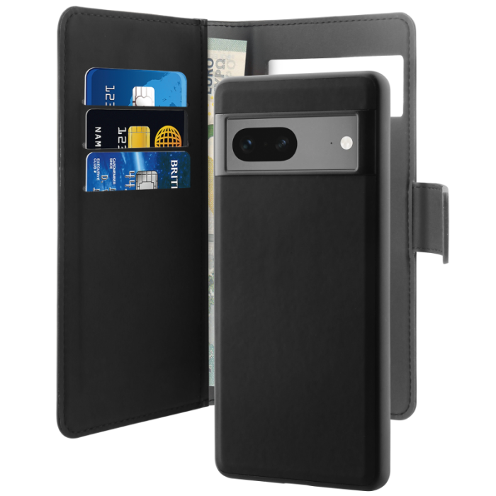 UTGATT1 - Puro Google Pixel 7 Plånboksfodral Detachable - Svart