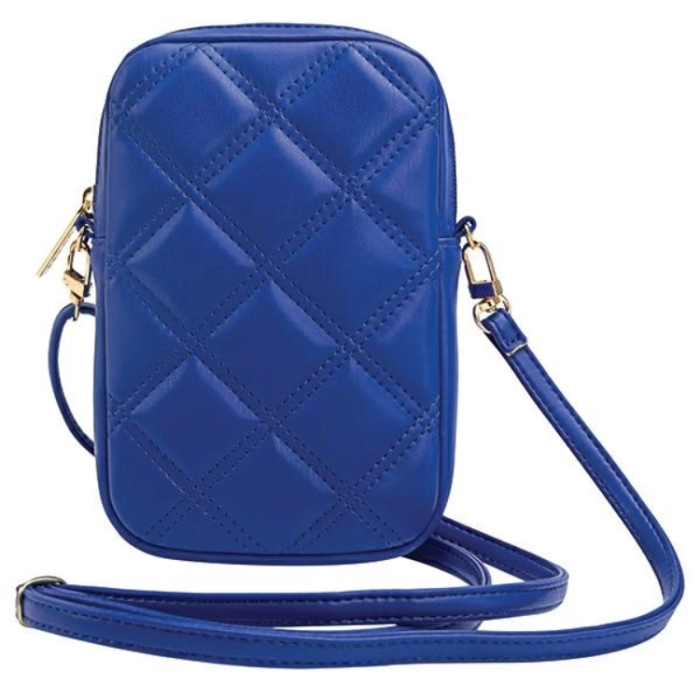 Guess - Guess Mobilväska Zip Quilted 4G - Blå