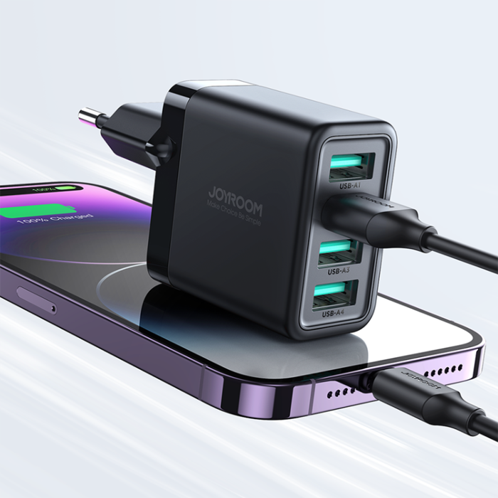 Joyroom - Joyroom Väggladdare 4xUSB-A 24W 4.8A - Svart