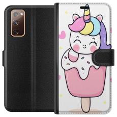 iSecrets - Plånboksfodral till Samsung Galaxy S20 FE med Glad enhörning