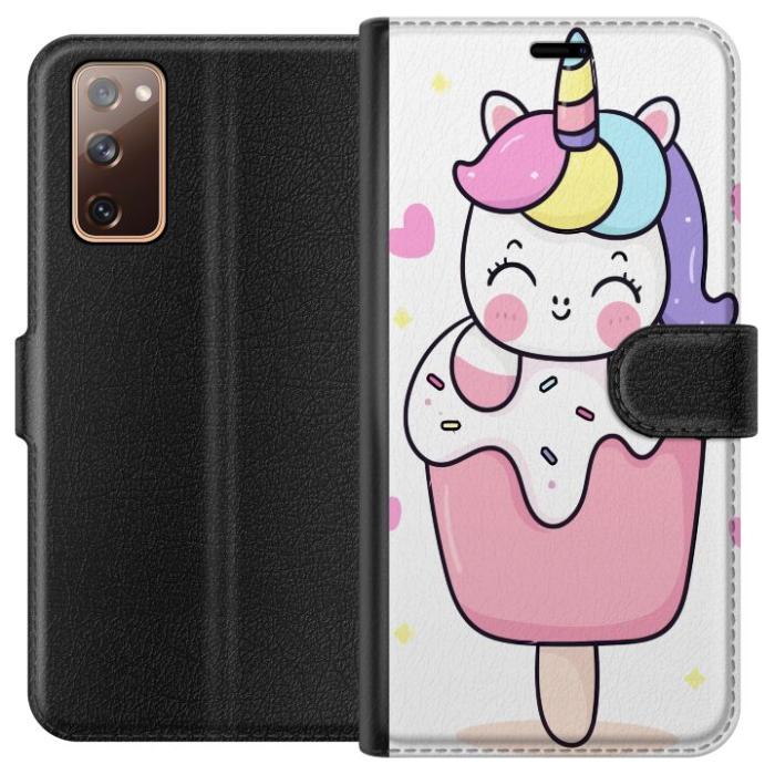 iSecrets - Plånboksfodral till Samsung Galaxy S20 FE med Glad enhörning