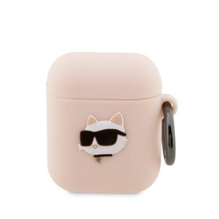 Karl Lagerfeld AirPods 1/2 Skal Silicone Choupette Head 3D - Rosa | 2353 | AlltMobil