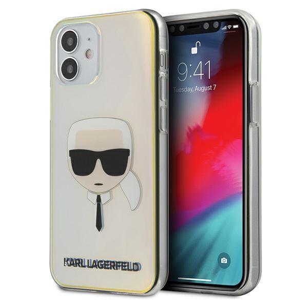 Karl Lagerfeld iPhone 12 Mini Skal Iridescent Karl`s Head - Flerfärgad | 2353 | AlltMobil