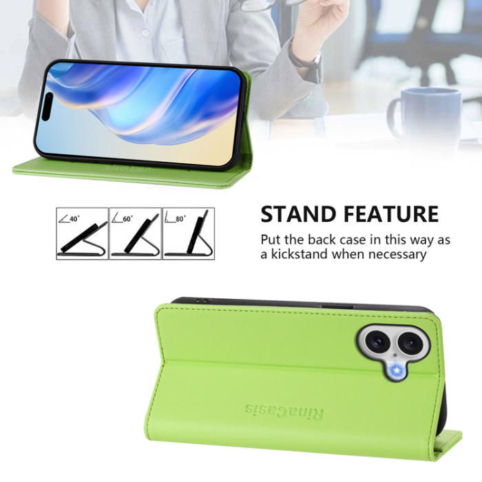 RINACASIS - RINACASIS iPhone 17 Plånboksfodral RC01 RFID - Grön