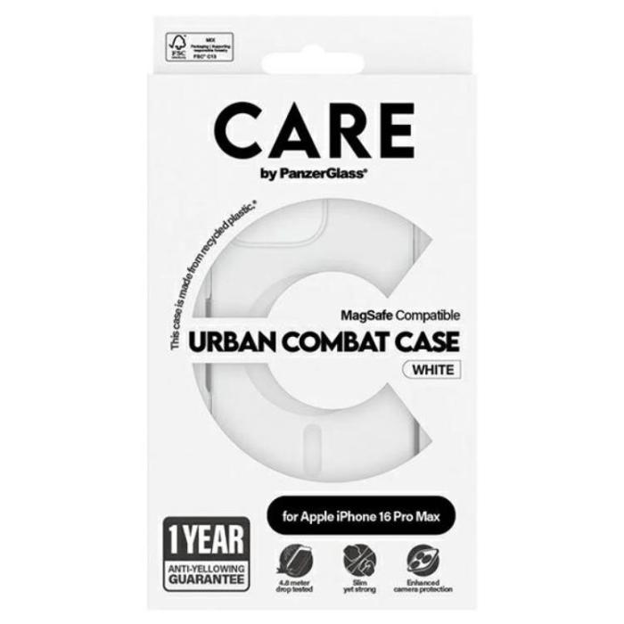 PanzerGlass - CARE By PanzerGlass iPhone 16 Pro Max Mobilskal MagSafe - Vit