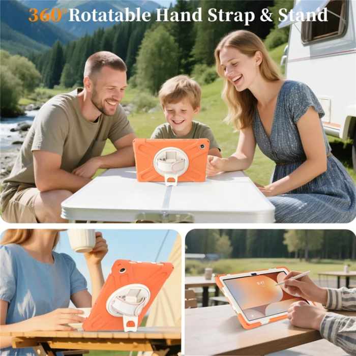 A-One Brand - Galaxy Tab A11 Plus Mobilskal Kickstand Silikon Axelrem