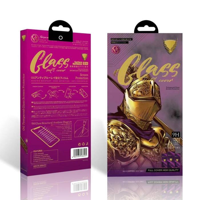 OEM - Härdat Glas OG Premium iPhone XS Max/11 Pro Max Svart Ram