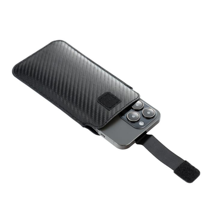 OEM - Forcell Pocket Carbon skal Size 18 till iPhone 13 mm