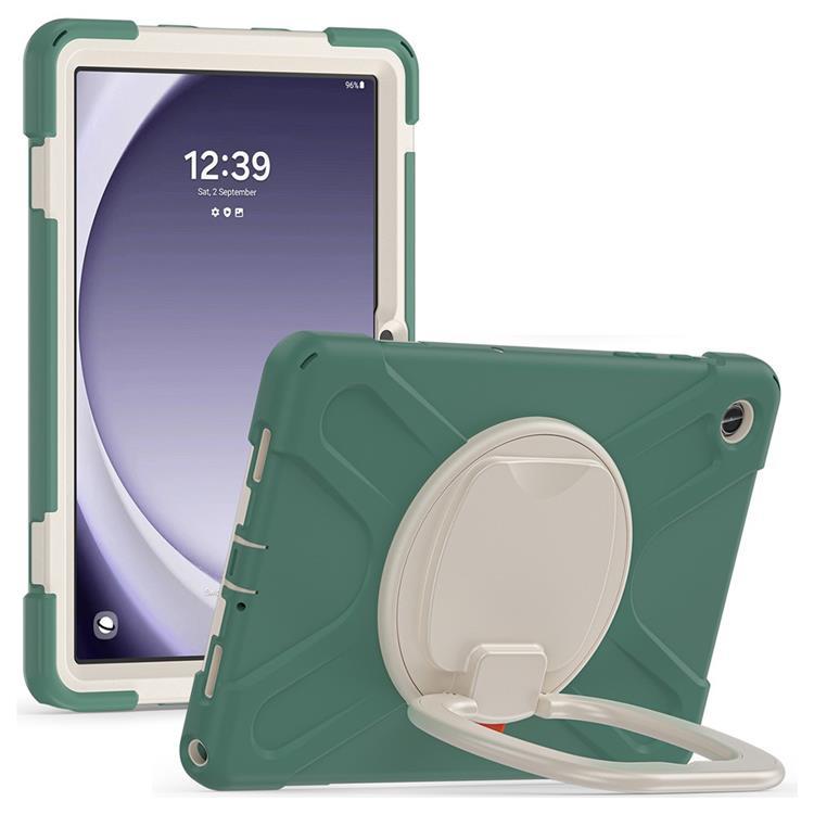 Galaxy Tab A9 Plus Skal Kickstand Handle Grip - Emerald Grön | 2353 | AlltMobil