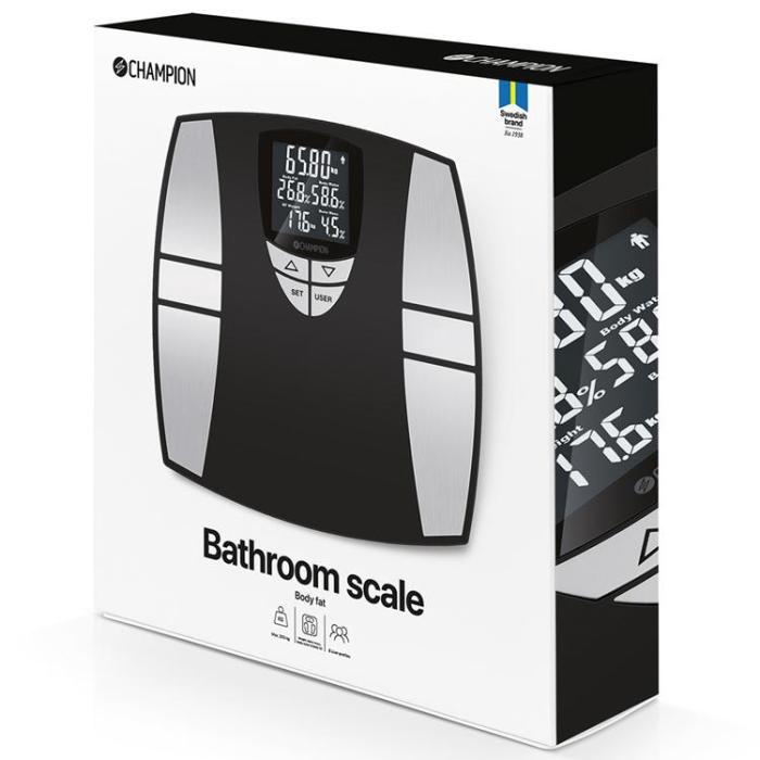 Champion - Champion Personvåg Body Fat PV310 - Svart/Silver