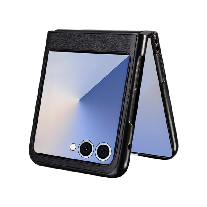A-One Brand - Galaxy Z Flip 7 Mobilskal PU Läder Protective - Svart