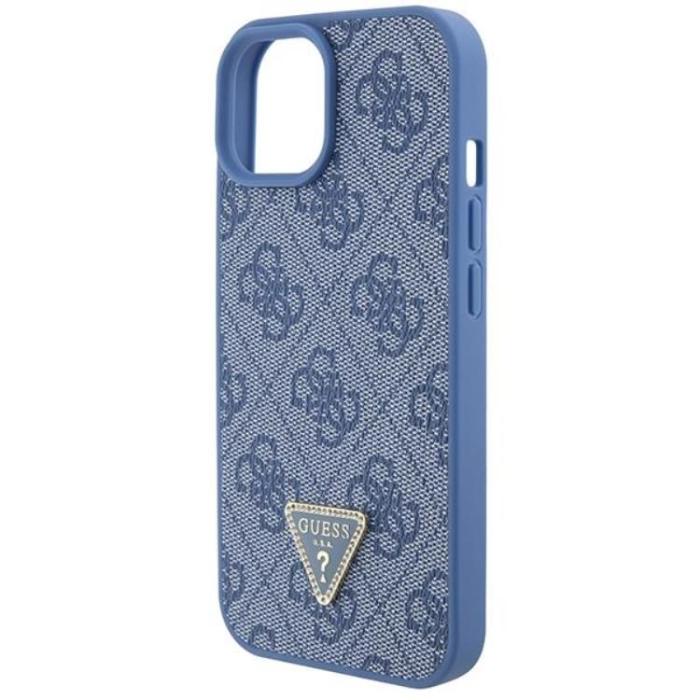 Guess - Guess iPhone 15 Mobilskal Crossbody Metall Logo - Blå