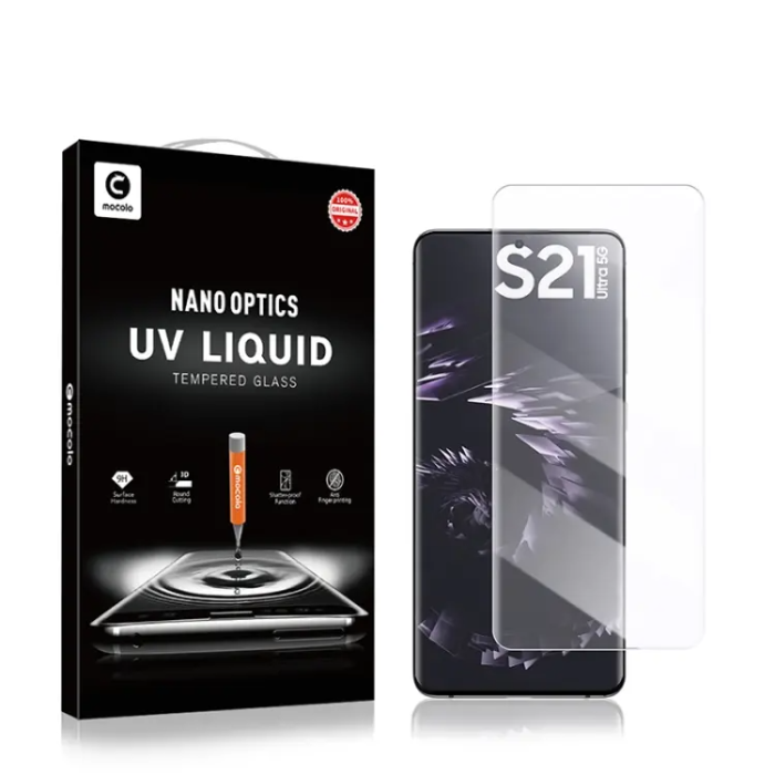  - Mocolo Galaxy S21 Ultra UV Härdat Glas Skärmskydd 3D