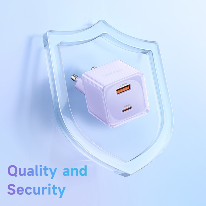 Mcdodo - MCDODO GaN Snabbladdare 33W USB-A - USB-C EU CH-415 - Lila