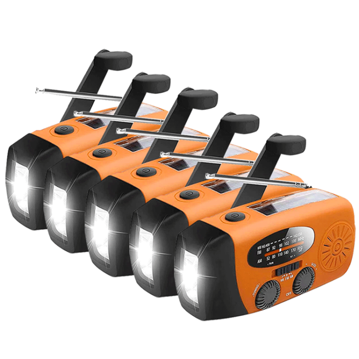 UTGATT1 - [5 PACK] Vevradio 2000mAh Powerbank, Ficklampa - 5 Orange