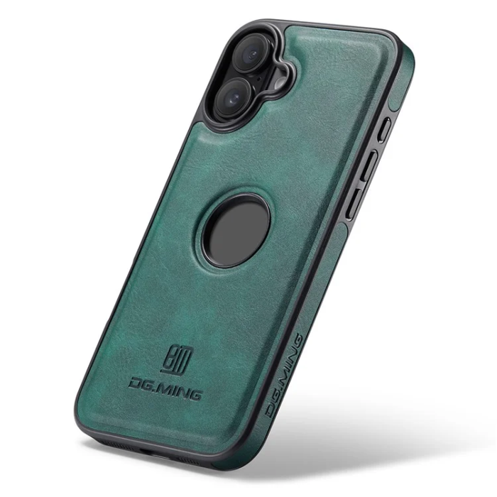 DG.MING - DG.MING iPhone 16 Plus Mobilskal Anti-Drop Läder - Grön