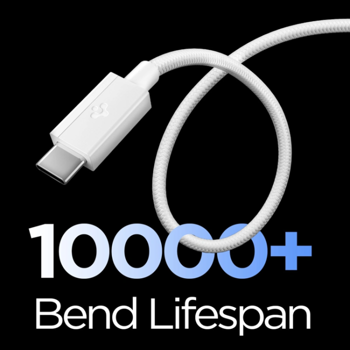 Spigen - Spigen USB-A till USB-C Kabel EB6015AC Essential 1.5m 60W - Vit