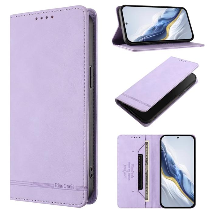 OEM - RINACASIS Samsung Galaxy A57 Plånboksfodral Konstläder RFID Skydd - Lila