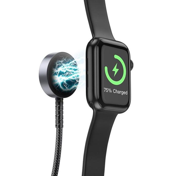 Hoco - Hoco 2-in-1 Trådlös laddare Apple Watch - Svart