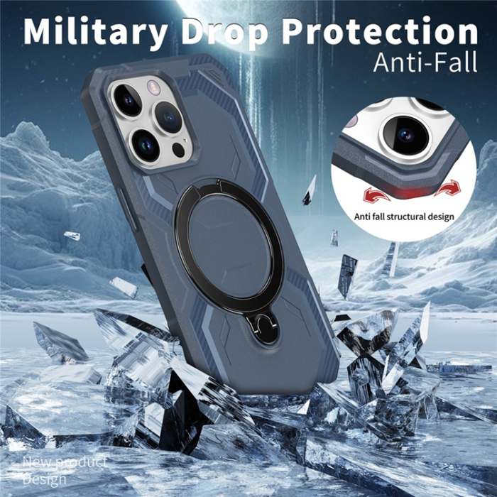 A-One Brand - iPhone 13 Pro Mobilskal MagSafe Kickstand TPU + PC - Blå