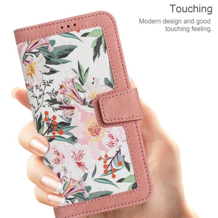 OEM - iPhone 15 Pro Max Plånboksfodral Flower Pattern - Rosa