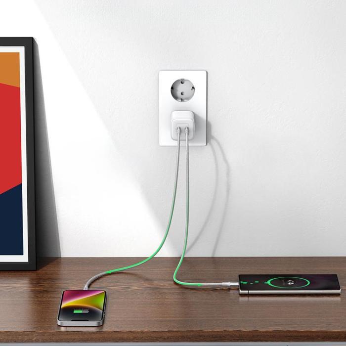 Ugreen - Ugreen GaN Väggladdare 2 x USB-C 45W PD - Vit