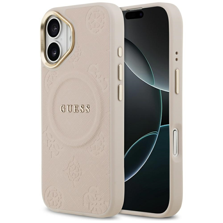 Guess iPhone 17 Mobilskal Magsafe Peony Hot Stamp - Rosa | 2353 | AlltMobil
