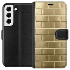 iSecrets - Pl&aring;nboksfodral till Samsung Galaxy S22 5G med Gyllene Murstenar