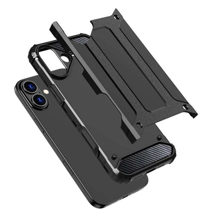 OEM - iPhone 16 Mobilskal Hybrid Armor - Svart