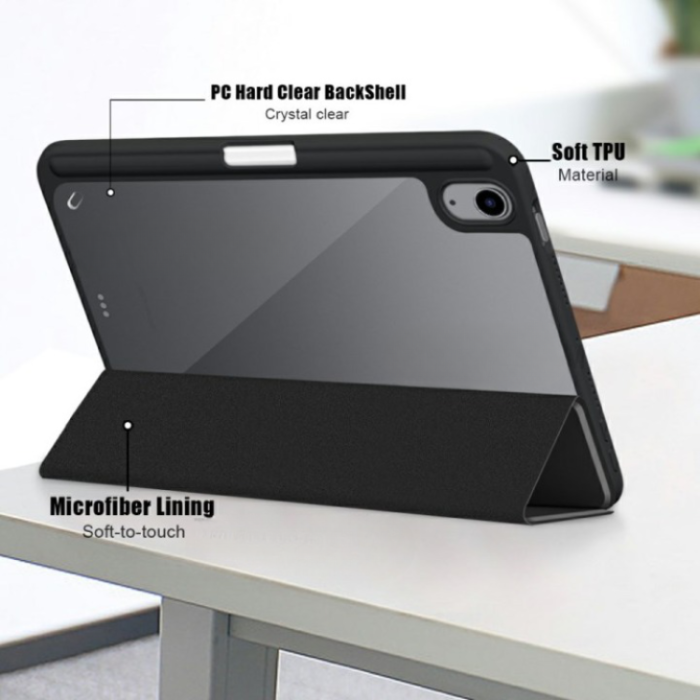 OEM - iPad mini 6 (2021) Fodral Tri-Fold PU Läder - Svart