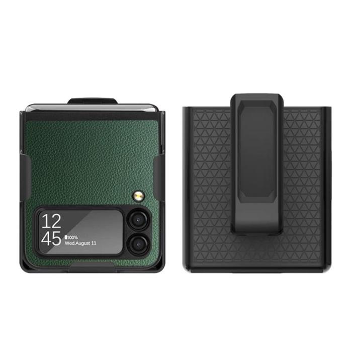 OEM - Galaxy Z Flip 4 Skal Belt Clip Holster - Grön