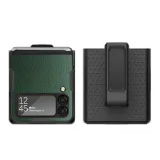 OEM - Galaxy Z Flip 4 Skal Belt Clip Holster - Grön