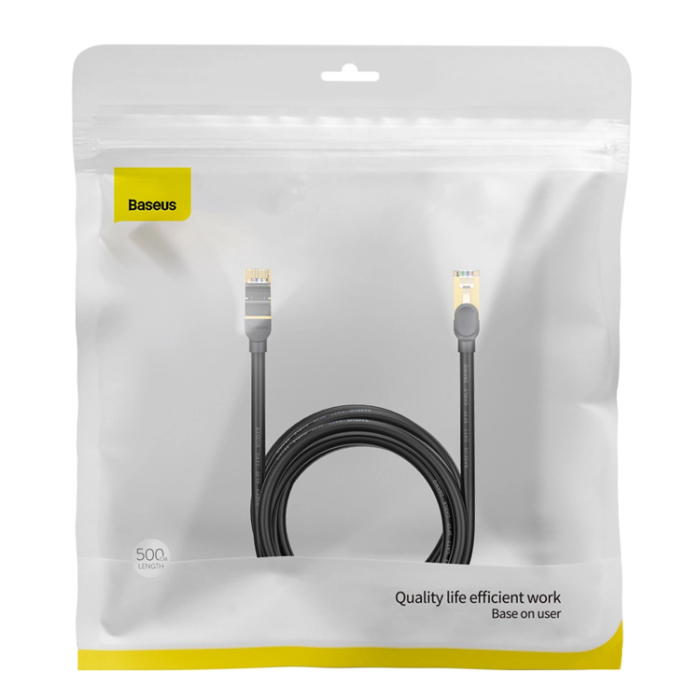 BASEUS - Baseus Nätverkskabel RJ45 Cat 7 10Gbps 5 m - Svart