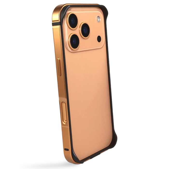 A-One Brand - iPhone 17 Pro Mobilskal Bumper Ultra Thin Metal TPU - Orange