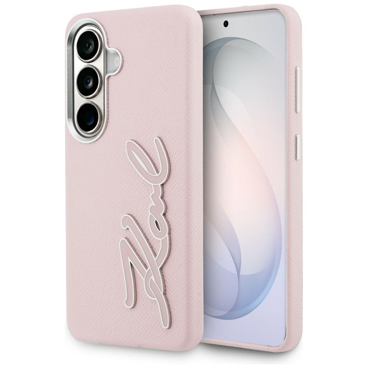 Karl Lagerfeld Mobilskal För Galaxy S26 Magsafe Grained Signature Metal Resin | 2353 | AlltMobil