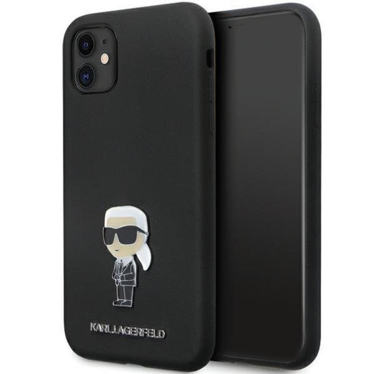 KARL LAGERFELD iPhone 11/XR Mobilskal Silikon Ikonik Metal Pin | 2353 | AlltMobil