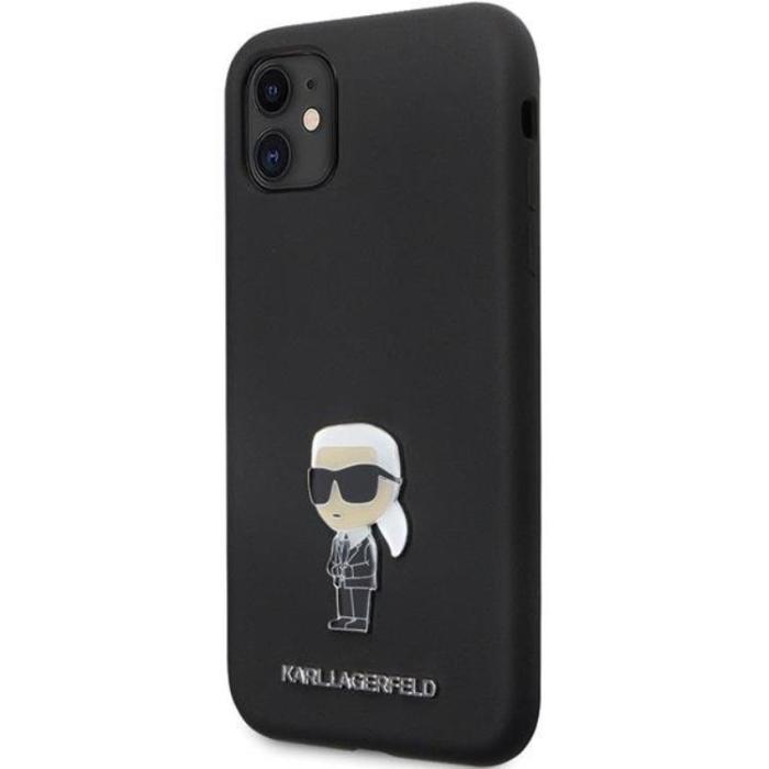 KARL LAGERFELD - KARL LAGERFELD iPhone 11/XR Mobilskal Silikon Ikonik Metal Pin