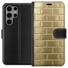 iSecrets - Pl&aring;nboksfodral till Samsung Galaxy S23 Ultra med Gyllene Murstenar