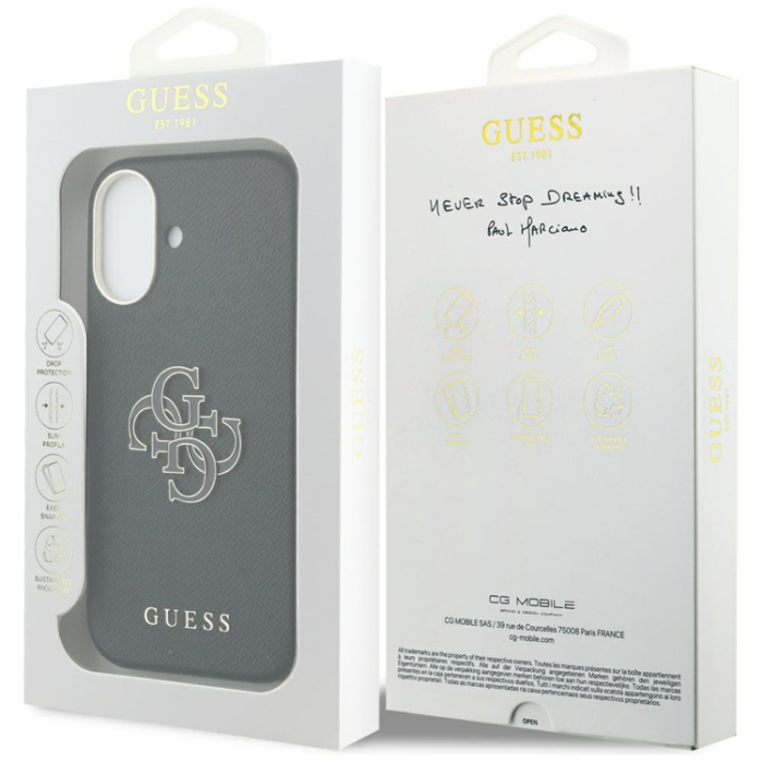 Guess - Guess Mobilskal iPhone 17 FW Resin Logo - Svart
