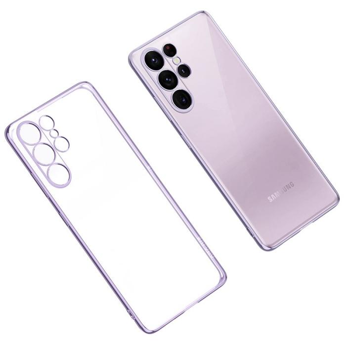 SULADA - SULADA TPU Mobilskal för Galaxy S23 Ultra, Klar - Lila