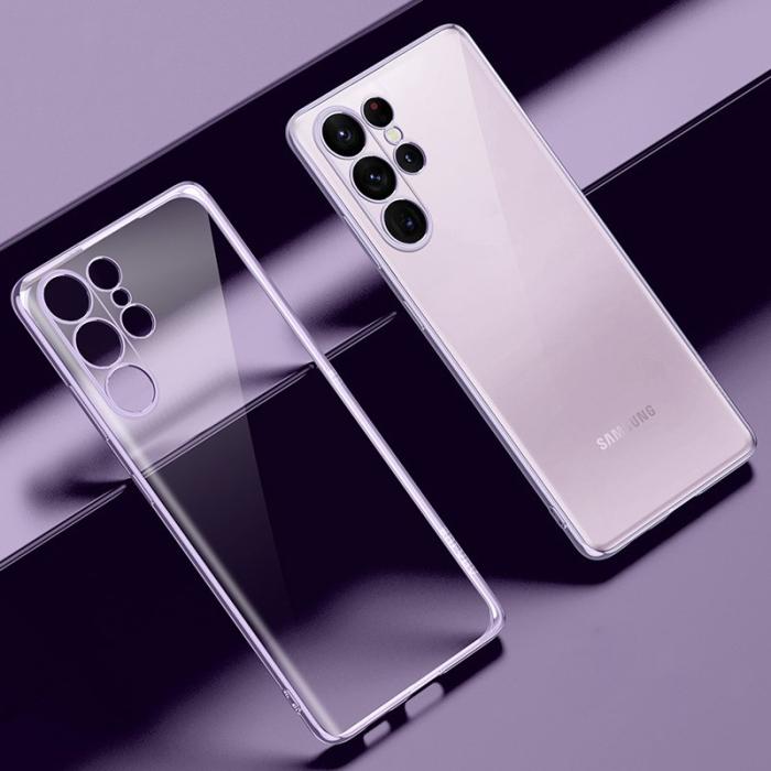 SULADA - SULADA TPU Mobilskal för Galaxy S23 Ultra, Klar - Lila